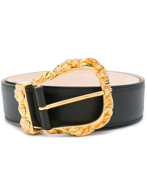 versace barocco buckle leather belt|belt Versace original.